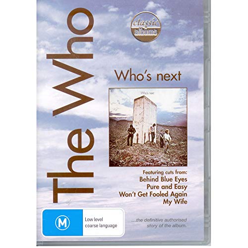 DVD cover for The Who’s “Who’s Next” album, featuring band members.