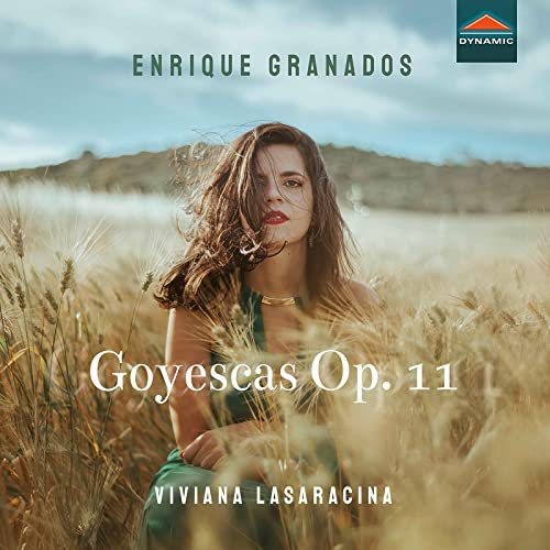 CD cover: woman in wheat field, text “Goyescas Op. 11” overlaid.