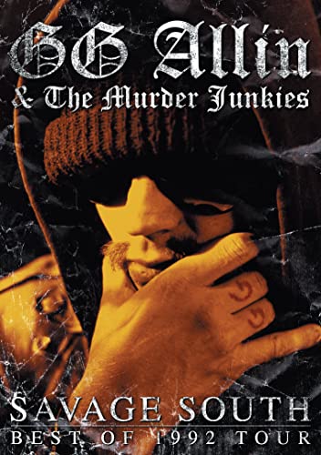 DVD cover for Gg Allin’s “Savage South” featuring a distressed portrait.