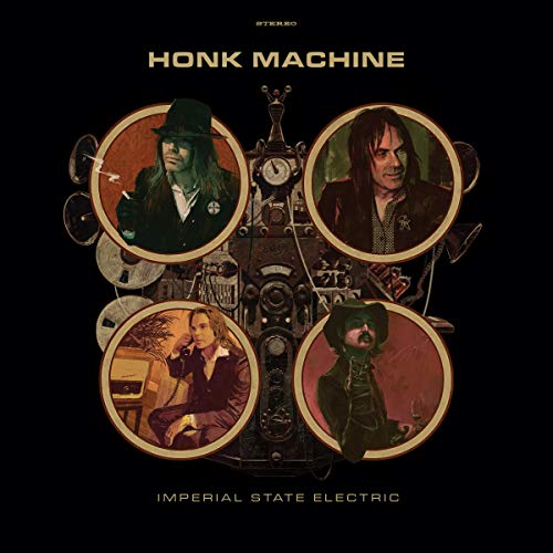 Vinyl album cover for Imperial State Electric’s “Honk Machine” with portraits.