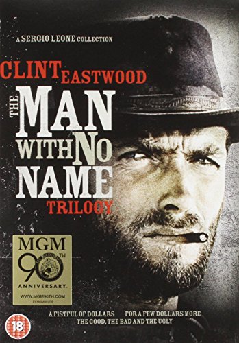 Clint Eastwood in a hat, DVD cover for "The Man With No Name Trilogy.
