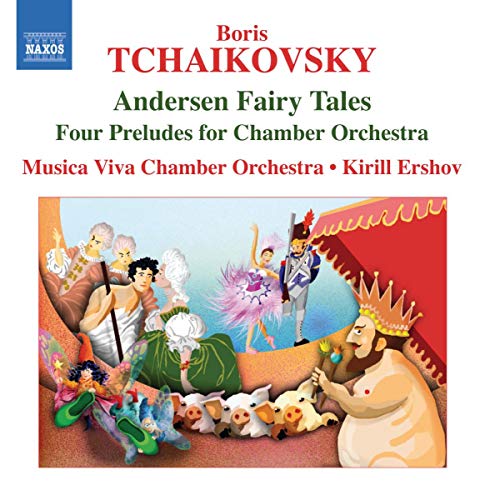 CD cover for Tchaikovsky’s “Anderson’s Fairy Tales” featuring illustrated scene.