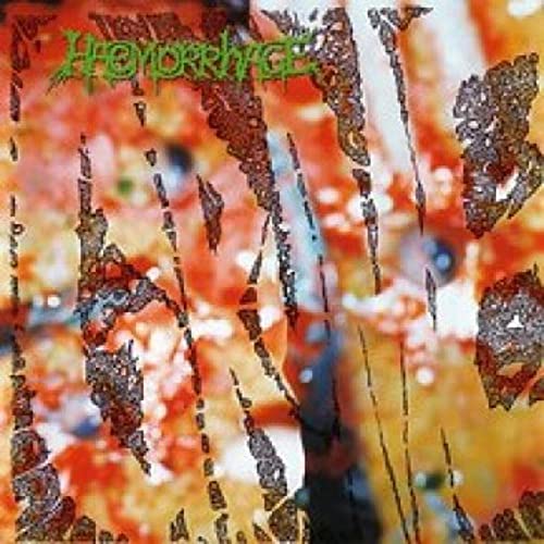 CD cover for Haemorrhageās āGrumeā reissue, abstract red and black design.