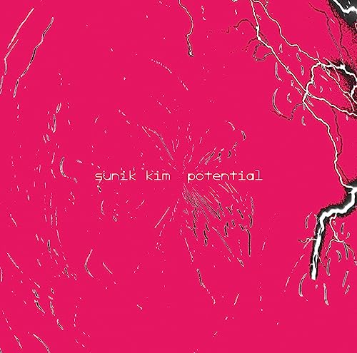 Pink abstract album cover for Sunik Kim’s “Potential” vinyl record.