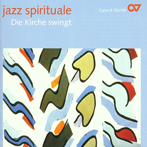 CD cover for “Jazz Spirituale” with abstract blue, green, and orange shapes.