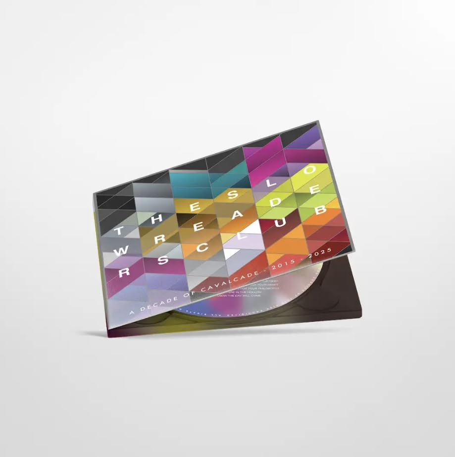 CD case with colorful geometric design and text: "The Warehouse Club Cavalcade.