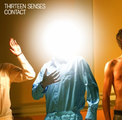CD cover for Thirteen Senses’ “Contact” featuring figures and bright light.