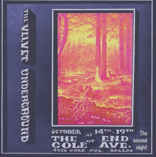 CD cover for The Velvet Underground live album, forest scene, text details.