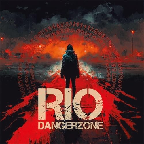 CD cover: person facing fiery, glyph-covered landscape with "Rio - Dangerzone" text.