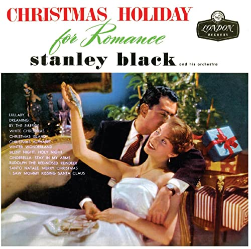 CD cover: Couple embracing near a Christmas tree, “Black Stanley & His Orchestra.”