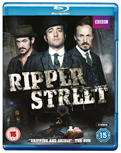 Ripper Street" Blu-ray cover featuring three men in Victorian attire.