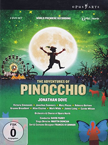 DVD cover for "The Adventures of Pinocchio" featuring a leaping silhouette.