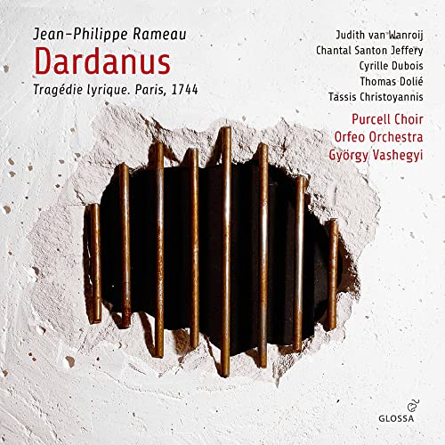 CD cover for Rameau’s “Dardanus” featuring a cracked wall image.