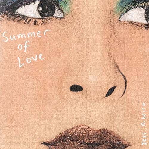 Close-up of a person’s face with “Summer of Love” text overlayed.