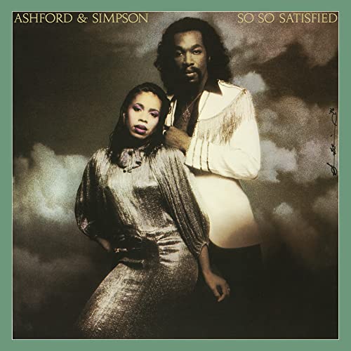 Ashford & Simpson album cover, āSo So Satisfiedā, portrait of the duo.