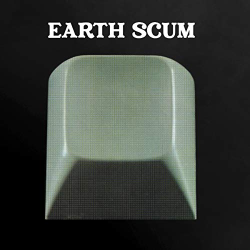 Vinyl record cover for Earth Scum, featuring a textured, green rectangle.