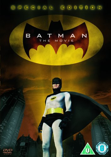 Batman - The Movie" DVD cover featuring Adam West as Batman.