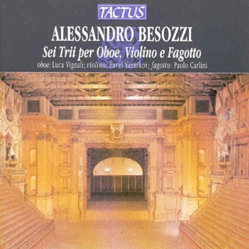 CD cover for classical music trios by Besozzi, Vignali, and Vernikov.