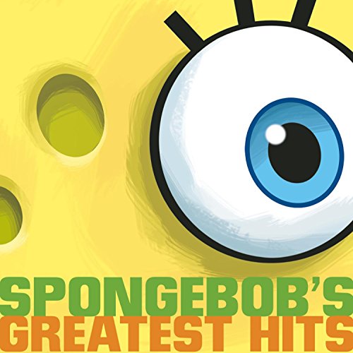Spongebob Squarepants CD cover with large eye and text “Spongebob’s Greatest Hits”.