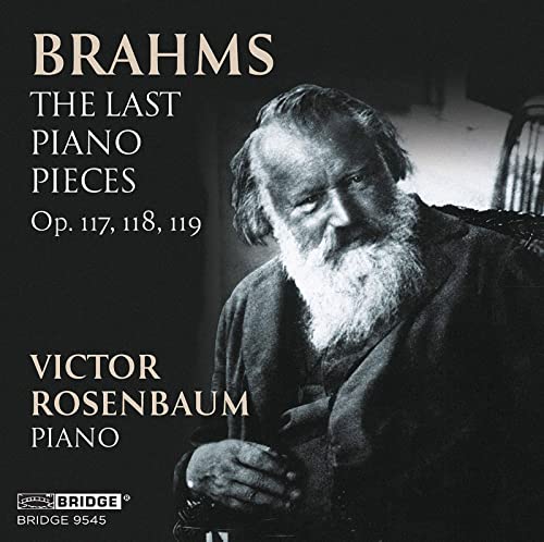CD cover featuring a black and white portrait of Johannes Brahms.