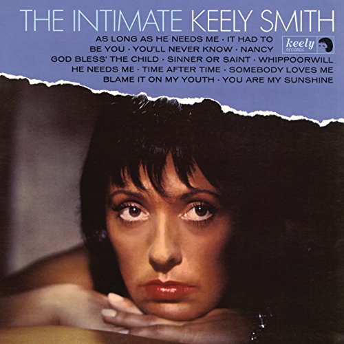 CD cover featuring a portrait of singer Keely Smith, dark hair, and blue eyes.