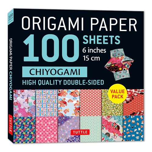Origami Paper 100 Sheets Chiyogami 6" (15 cm) : Tuttle Origami Paper: Double-Sided Origami Sheets Printed with 12 Different Patterns (Instructions for 5 Projects Included)