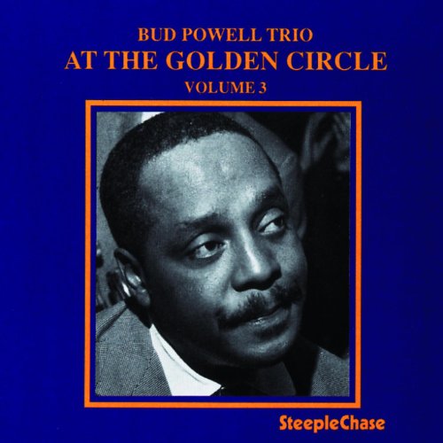 CD cover: Bud Powell portrait in orange border, blue background.