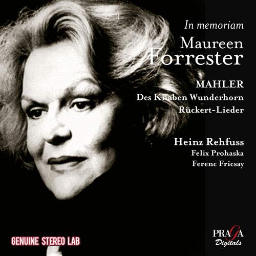 Black and white portrait of Helen Forrest, album cover for Mahler songs.