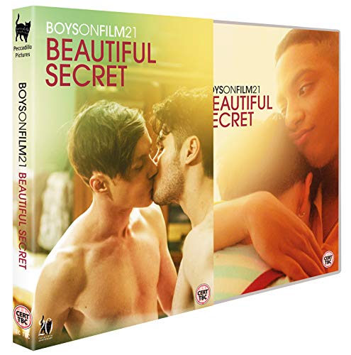DVD cover featuring two men kissing, with yellow and pink text.