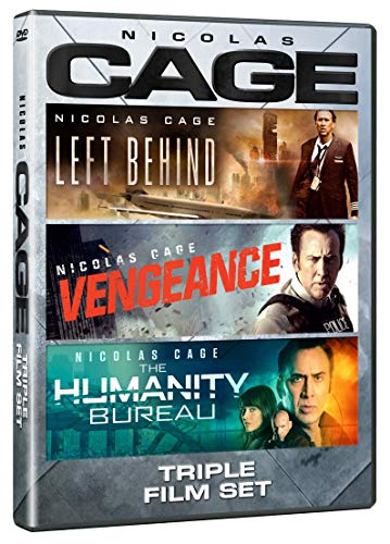 DVD case for "Nicolas Cage Triple Film Set" featuring three movie covers.