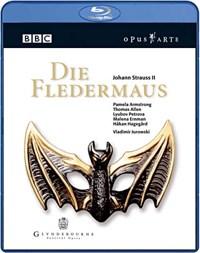 Blu-ray cover for Straussā āDie Fledermausā opera, featuring a bat mask.