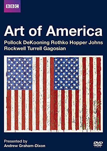 DVD cover for Art of America featuring a painting of two American flags.