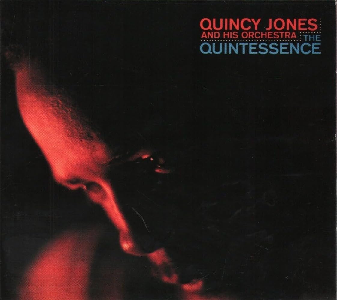 CD cover for Quincy Jones’ “Quintessence” featuring a portrait in red tones.