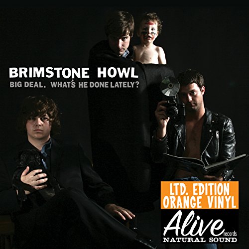 Brimstone Howl album cover featuring four people and a vintage camera.