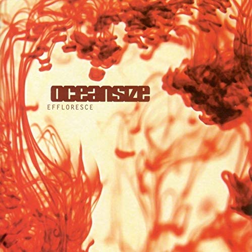 Album cover for Oceansize’s “Effloresce” featuring red ink in water.
