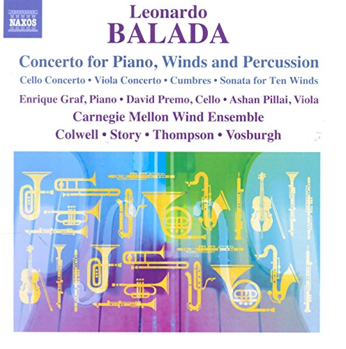 CD cover for "Balada" featuring wind instruments and musical text.