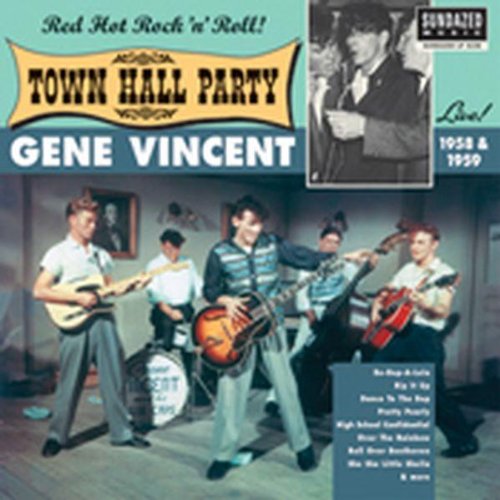 Gene Vincent album cover featuring a band playing instruments, 1958-1959.
