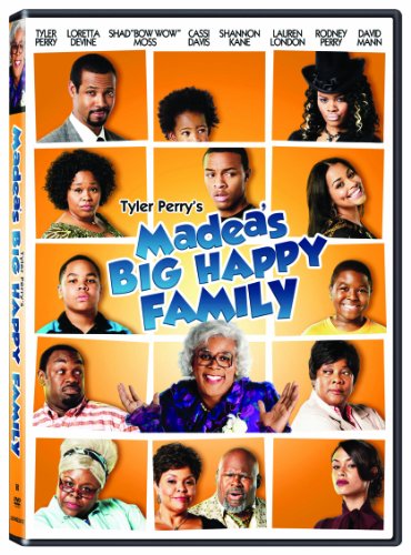 DVD cover for "Madea's Big Happy Family" featuring a cast portrait.
