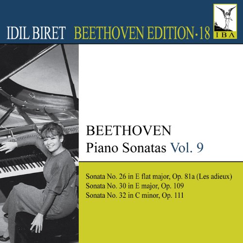 CD cover featuring pianist Idil Biret at a grand piano, Beethoven sonatas.