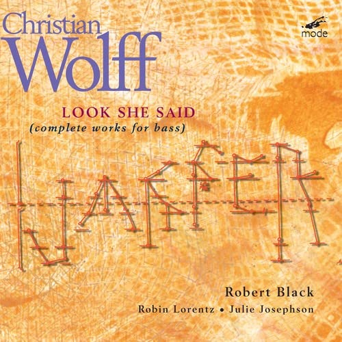 CD cover for Christian Wolff’s “Look She Said” with abstract art.
