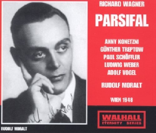 CD cover for Wagner’s *Parsifal* featuring a portrait of a man.
