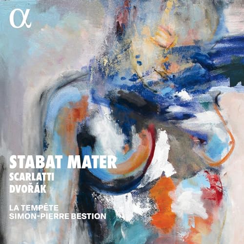 CD cover with abstract blue, orange, and white brushstroke painting.