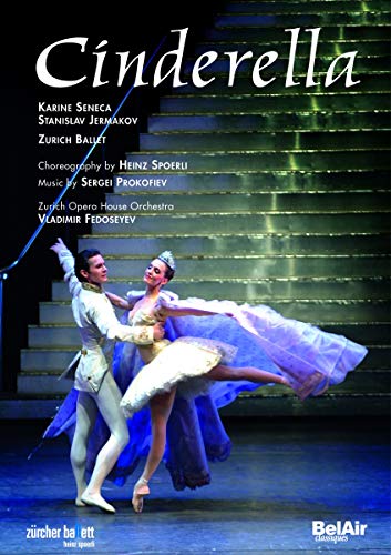 Cinderella ballet DVD cover featuring dancers in performance costume on stage.