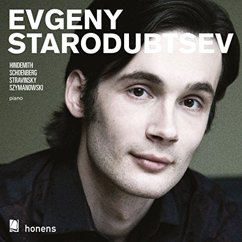 CD cover featuring a portrait of pianist Evgeny Starodubtsev.