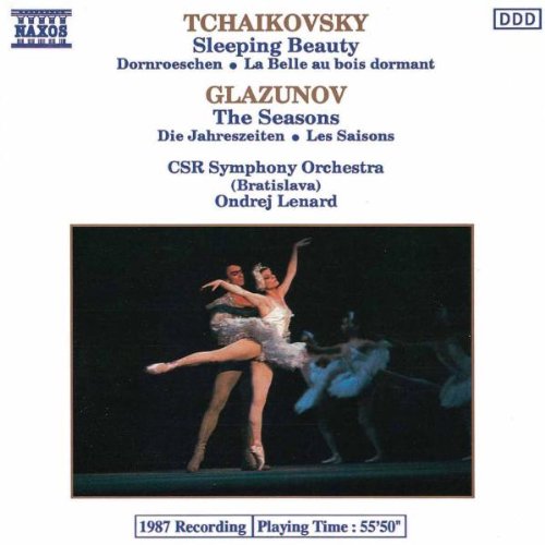 CD cover featuring ballet dancers in performance, titled "Sleeping Beauty" and "The Seasons".
