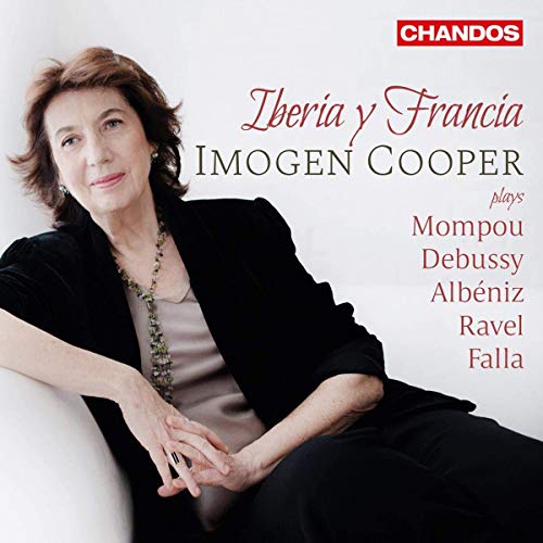 CD cover featuring pianist Imogen Cooper, composers listed below title.