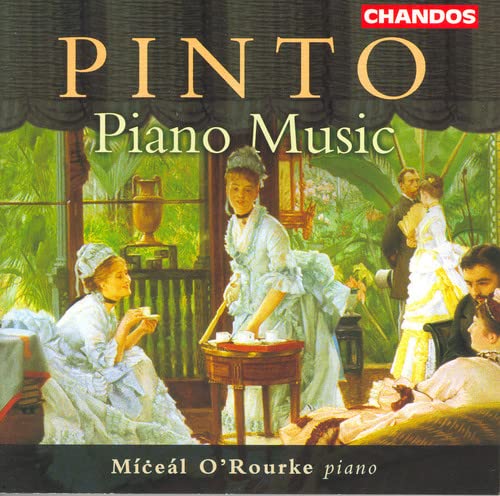 CD cover for Miceal O’Rourke’s “Piano Music” featuring a painting of people socializing.