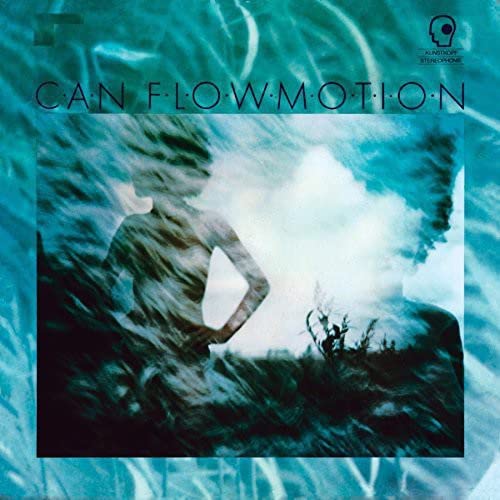Vinyl album cover for Can’s Flow Motion, featuring blurred figures in blue.