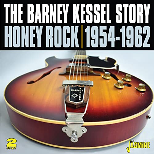 CD cover for āHoney Rock,ā Barney Kesselās story, featuring a guitar.