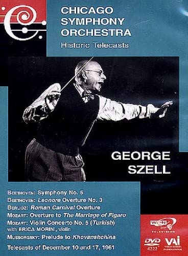 DVD cover featuring conductor George Szell with orchestra, Chicago Symphony.